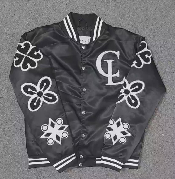 Adinkra Varsity Jacket Black & White – Clyde Lourdez